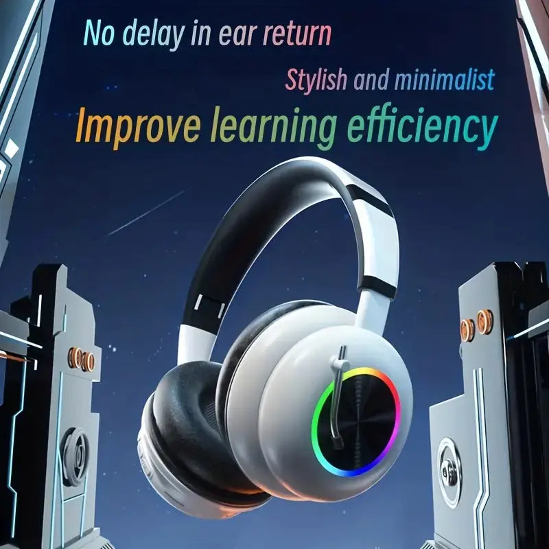Kids Wireless Earphones with RGB Lighting & Microphone