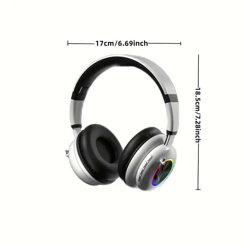 Kids Wireless Earphones with RGB Lighting & Microphone