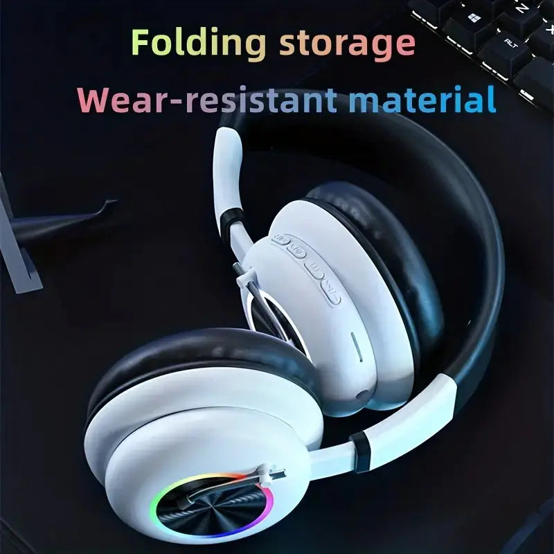 Kids Wireless Earphones with RGB Lighting & Microphone
