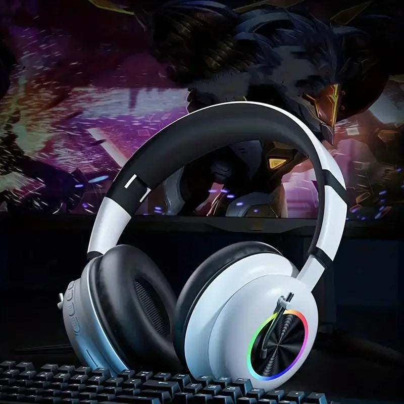 Kids Wireless Earphones with RGB Lighting & Microphone